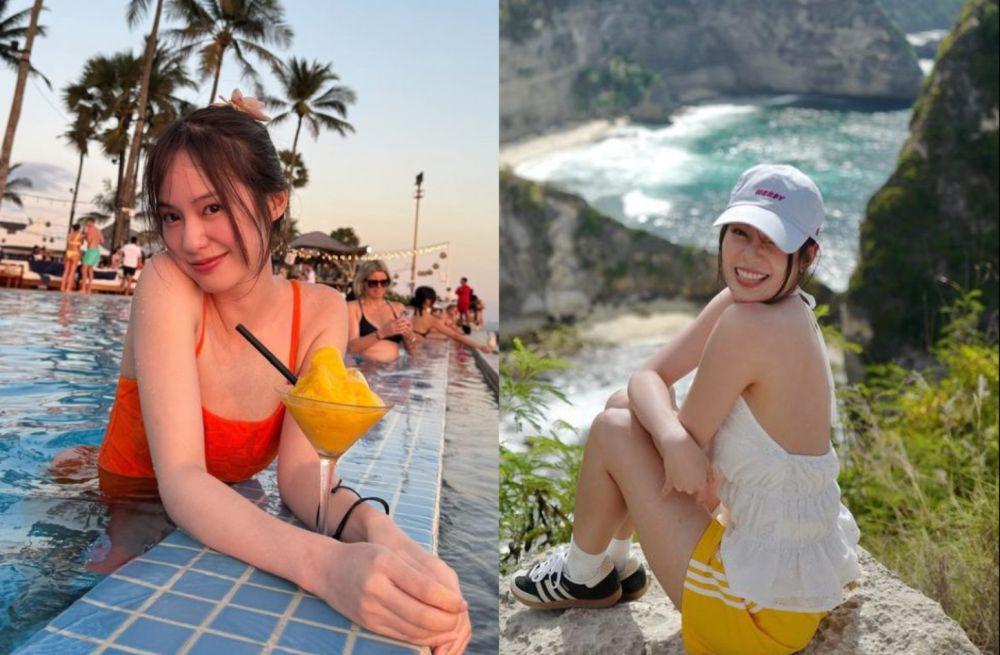 9 Potret Seru Pimtha Liburan di Bali, Ditemani Bank Thiti