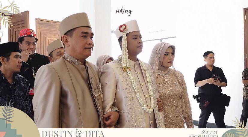 potret akad nikah Dustin Tiffani dan Ditha Rizky Amalia (youtube.com/Dustin Tiffani)