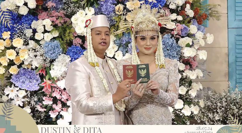 8 Momen Akad Nikah Dustin Tiffani dan Ditha Amalia, Berjalan Khidmat!