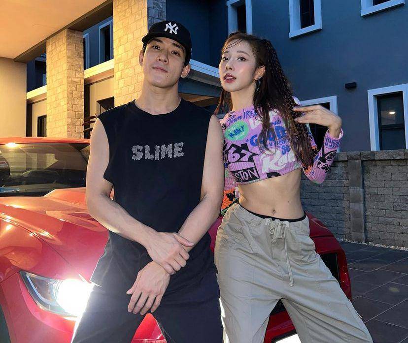 potret Piglet Charada bersama Victor Zheng (instagram.com/pigletcharada)