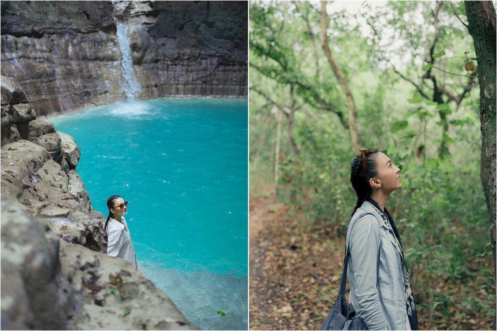 7 Potret Raline Shah ke Air Terjun Waimarang di Sumba, Takjub!