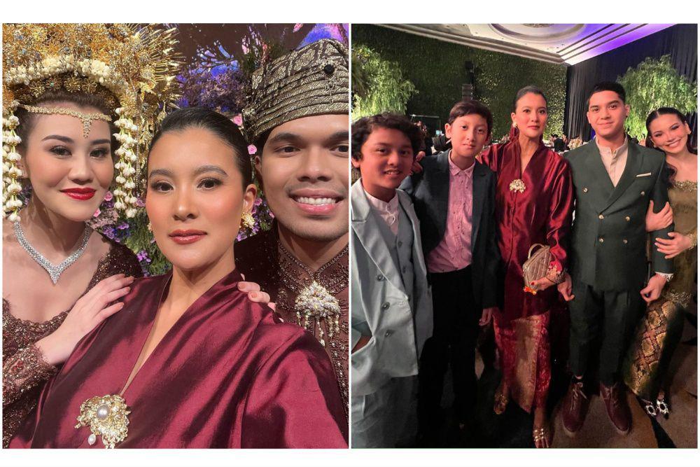 potret Marcella Zalianty di resepsi Thariq-Aaliyah (instagram.com/marcella.zalianty)