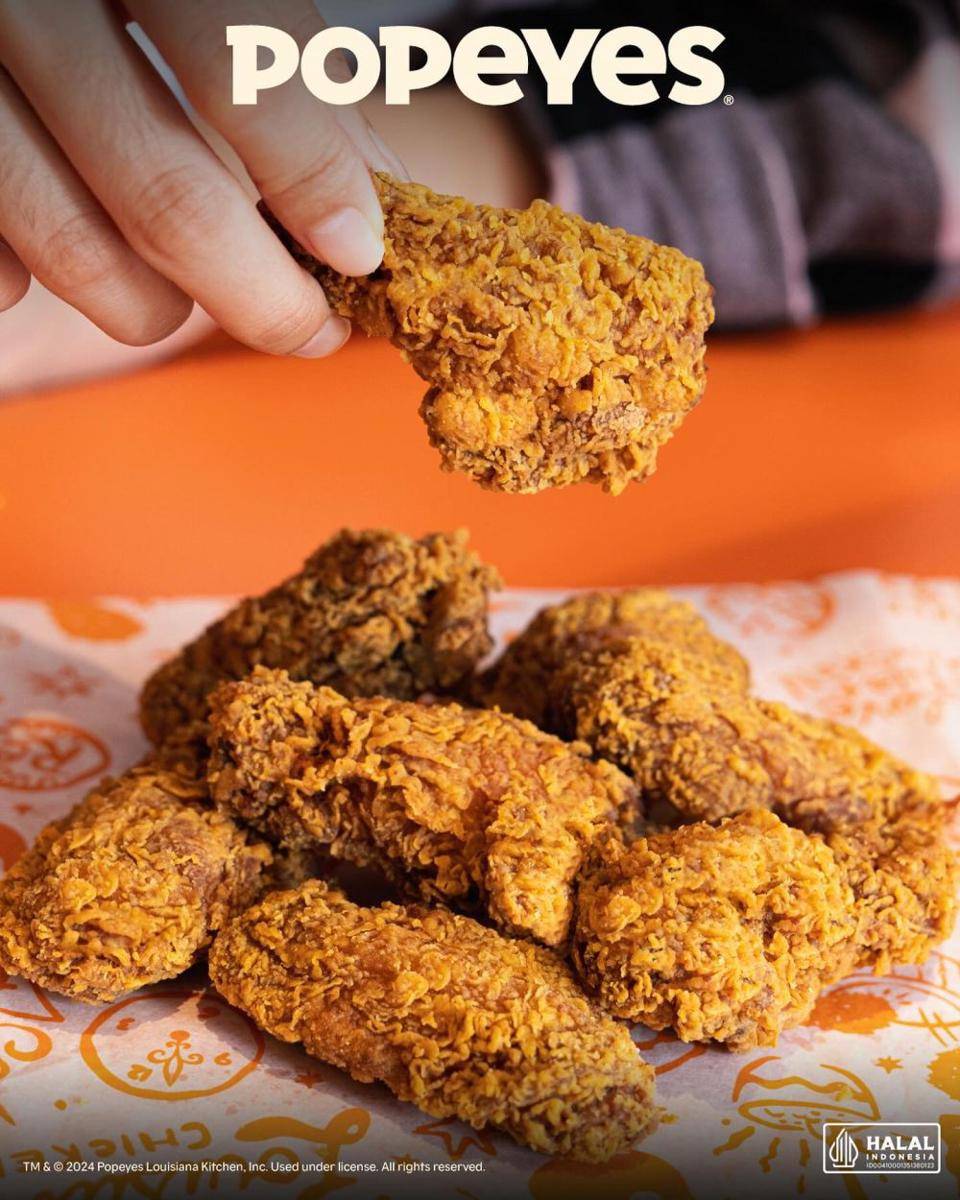 Potret menu ayam goreng krispi di Popeyes (instagram.com/popeyes_indo)