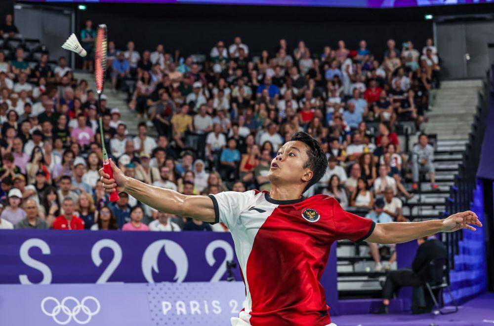 Anthony Sinisuka Ginting membuka perjalanan di Olimpiade 2024 Paris dengan kemenangan (dok.PBSI/Badmintonphoto/Mikael Ropars)