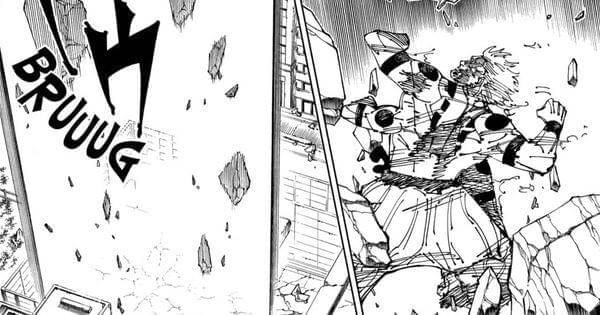 Sukuna menahan cahaya Jacob's Ladder ( Dok. Shueisha / Jujutsu Kaisen )