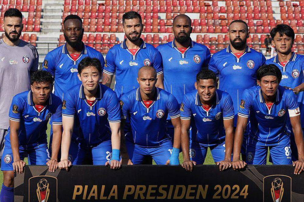Skuad Arema FC di Piala Presiden 2024. (instagram.com/wiliamm96)