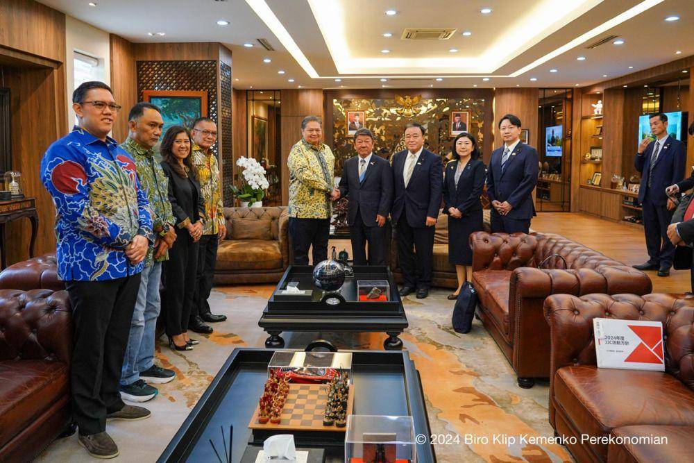 Sekretaris Jenderal Partai Liberal Demokrat (LDP) Jepang Motegi Toshimitsu kunjungan kerja ke Indonesia. (dok. Kemenko Perekonomian)