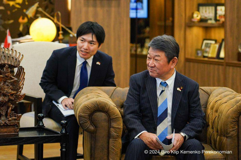 Sekretaris Jenderal Partai Liberal Demokrat (LDP) Jepang Motegi Toshimitsu kunjungan kerja ke Indonesia. (dok. Kemenko Perekonomian)