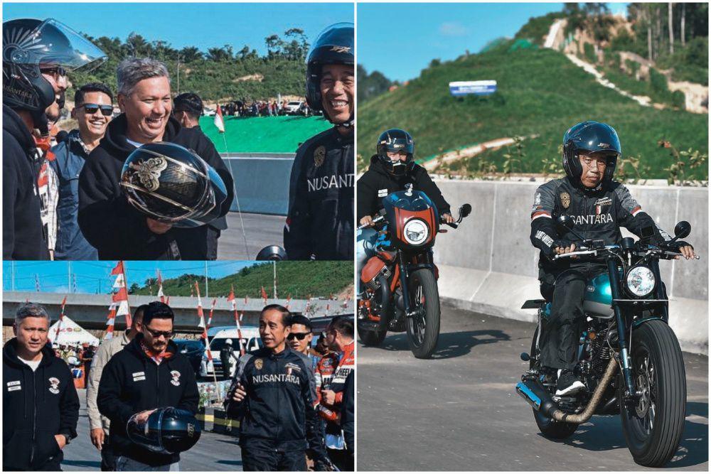 9 Potret Gading Marten Motoran bareng Presiden di Balikpapan, Berkesan