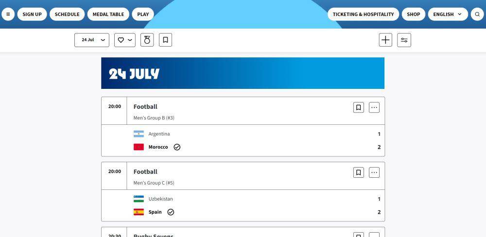 Cara cek jadwal Olimpiade 2024 (olympics.com)
