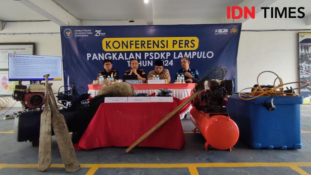 PSDKP Lampulo Gagalkan 2 Kapal Diduga Hendak Mengebom Ikan