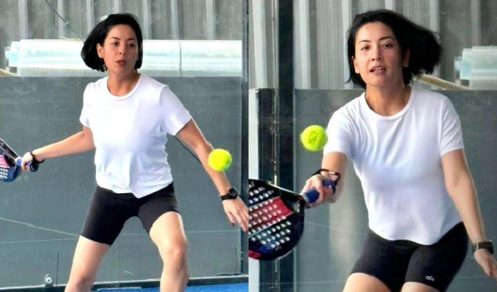 7 Potret Lulu Tobing Berlatih Padel, Jadi Bugar dan Energik!