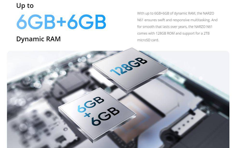 potret media penyimpanan realme Narzo N61 5G (realme.com)
