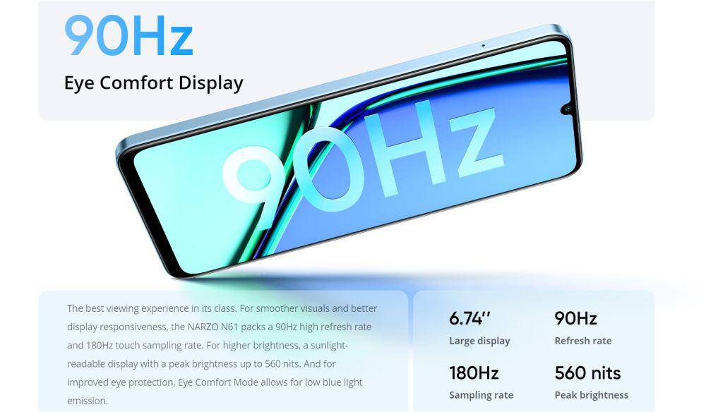 potret layar realme Narzo N61 5G (realme.com)