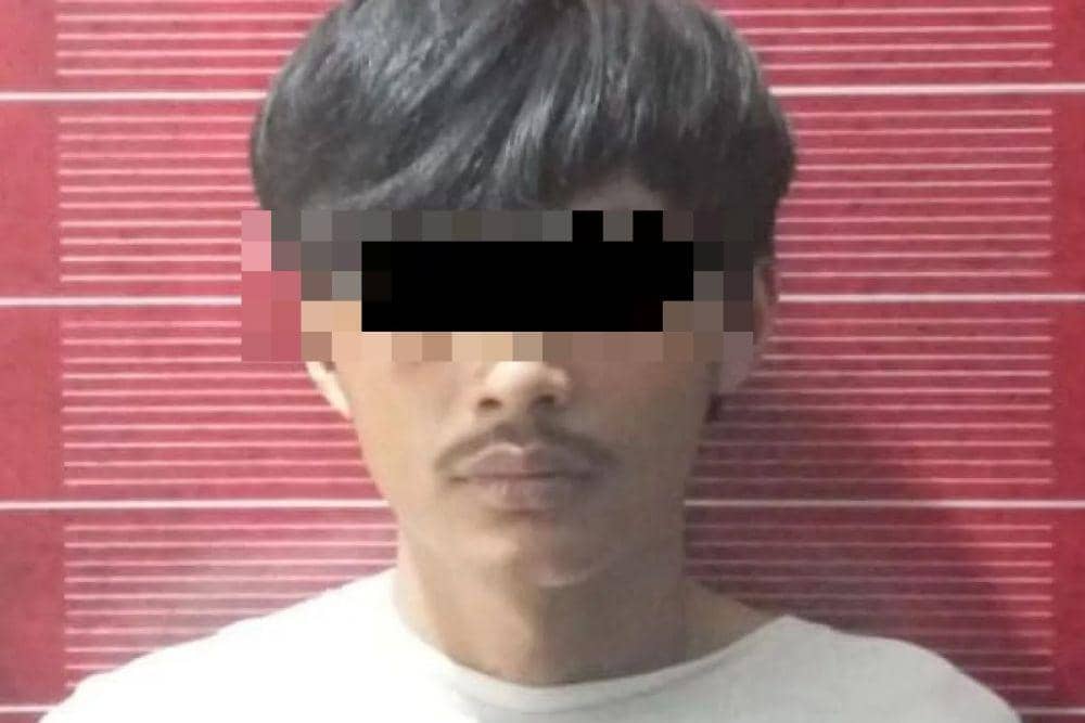 BD, tersangka pembuatan tembakau sintetis di Serang (Antara/Polres Serang)