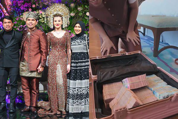 7 Potret Thariq Dapat Kado Nikah Uang Sekoper dari Putra Siregar