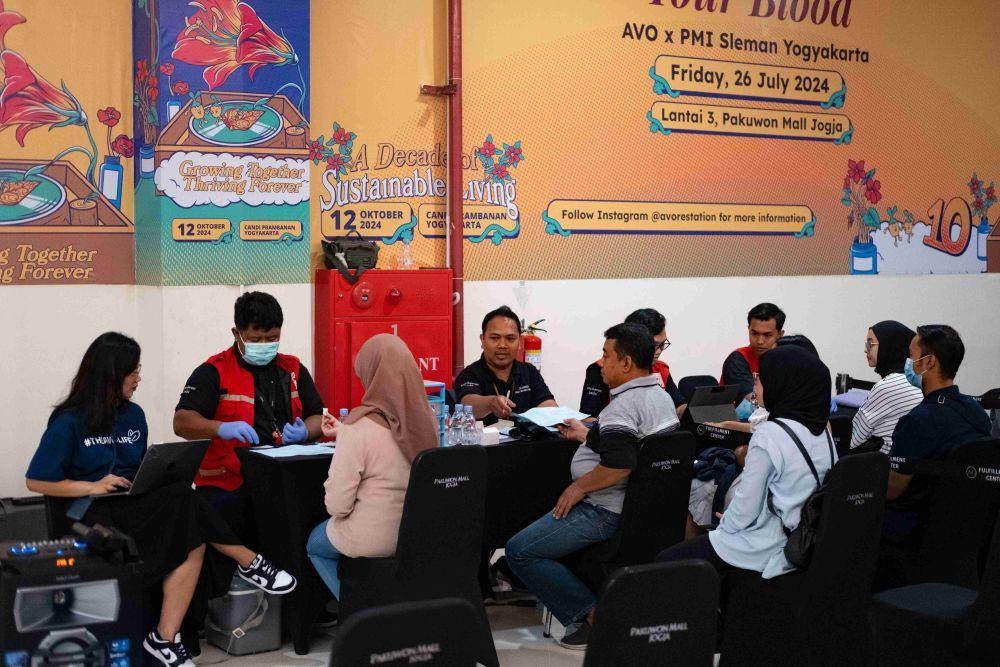 AVO Innovation Technology dan PMI Kabupaten Sleman menggelar kegiatan donor darah (dok. AVO Innovation Technology)