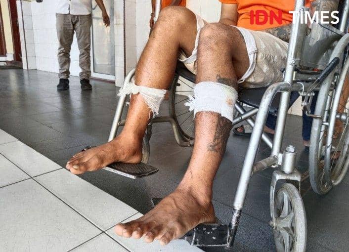 Pelaku dihadiahi timah panas oleh polisi setelah memberontak (IDN Times/Eko Agus Herianto)
