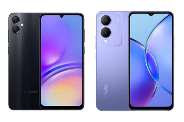 Samsung Galaxy A05 (kiri) (samsung.com) | vivo Y17s (kanan) (vivo.com)