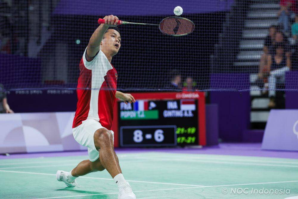 Anthony Sinisuka Ginting gugur di fase grup Olimpaide 2024 Paris (dok.NOC Indonesia/Naif Muhammad Al’as/Canon Indonesia)