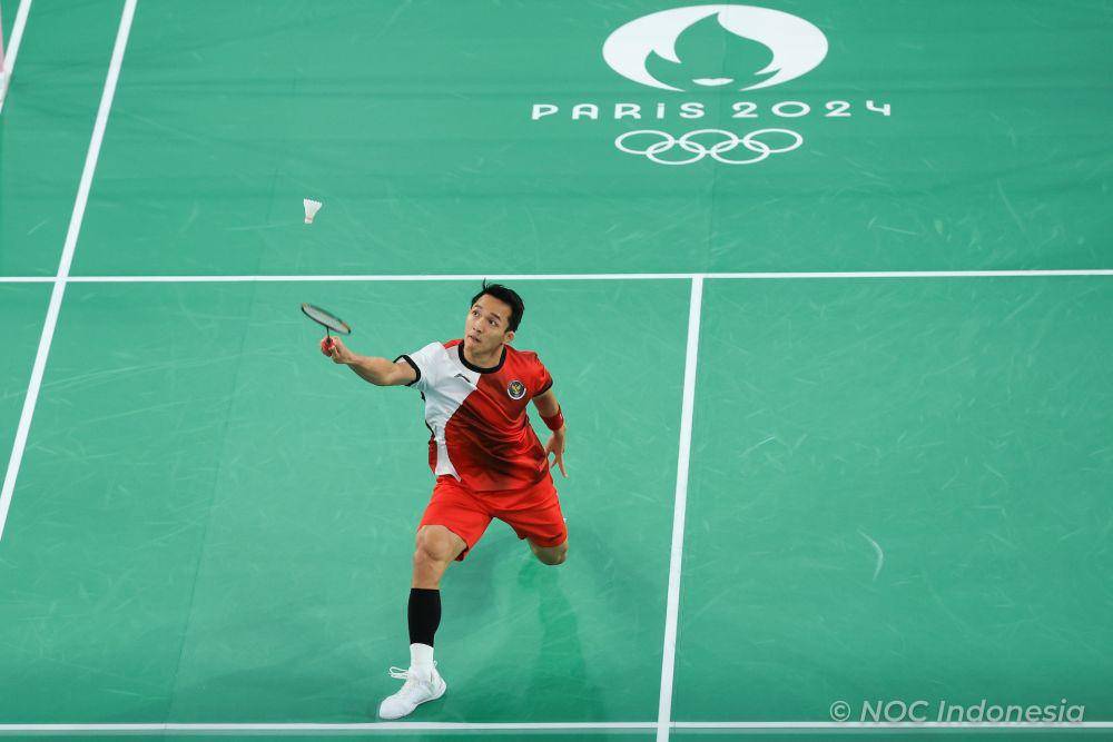 Jonatan Christie gugur di fase grup Olimpiade 2024 Paris (dok.NOC Indonesia/Naif Muhammad Al’as/Canon Indonesia)