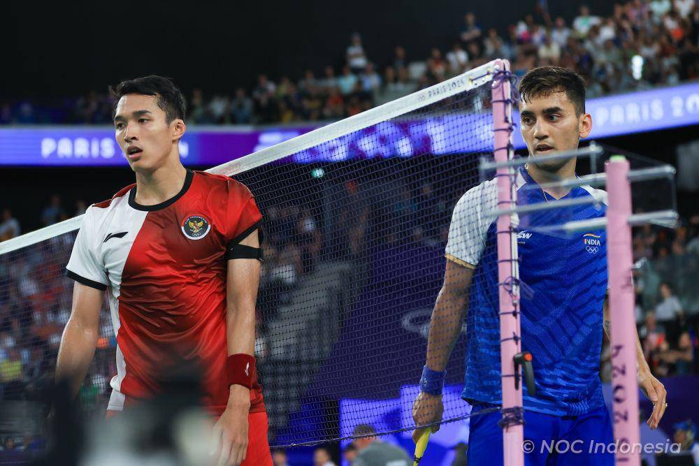 Jonatan Christie gugur di fase grup usai melawan wakil India, Lakshya Sen Olimpiade 2024 Paris (dok.NOC Indonesia/Naif Muhammad Al’as/Canon Indonesia)