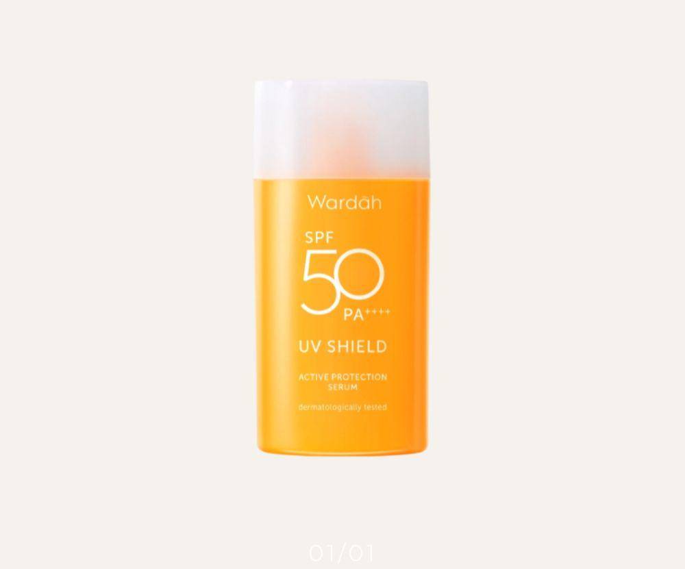 Wardah UV Shield Active Protection Serum SPF 50 PA++++ 35 ml (wardahbeauty.com/Wardah UV Shield Active Protection Serum SPF 50 PA++++ 35 ml)