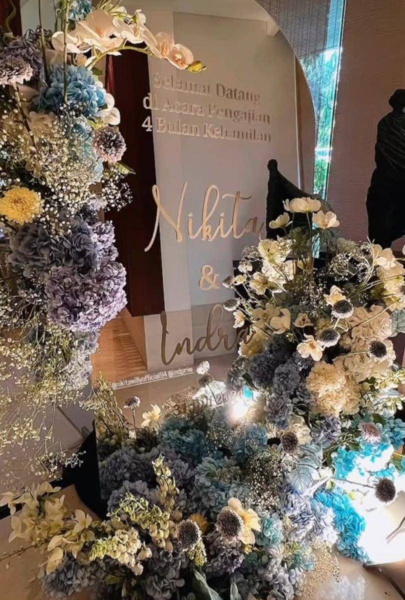 Pengajian empat bulan kehamilan kedua Nikita Willy. (instagram.com/cupezious)