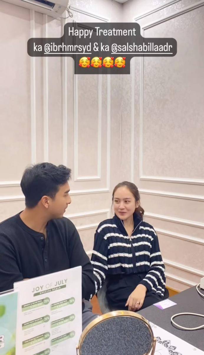 potret keromantisan Salshabilla Adriani dan Ibrahim Risyad saat facial date (instagram.com/ibrhmrsyd)