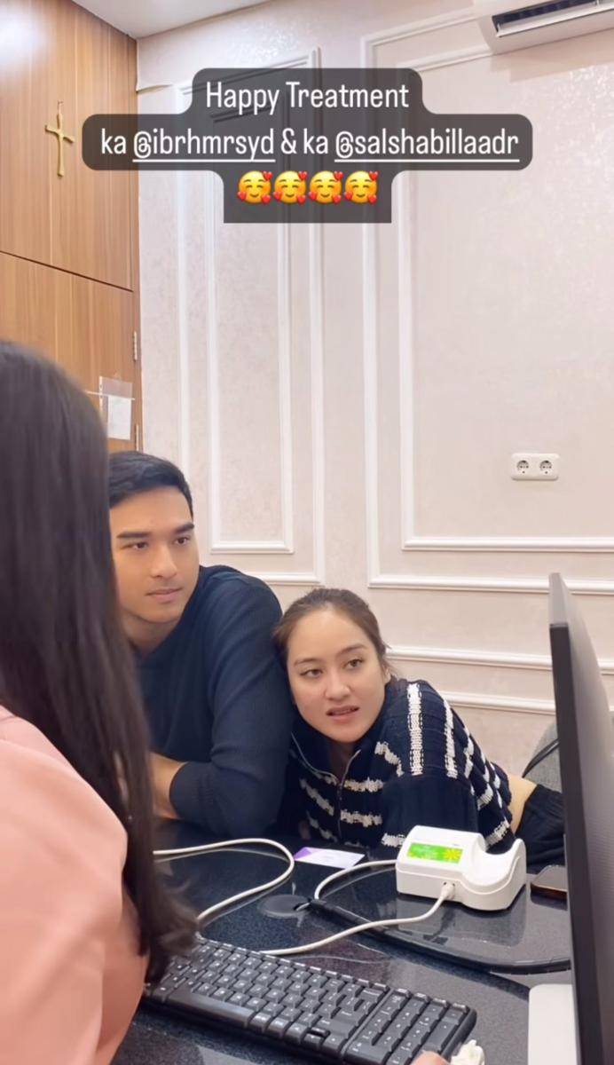 potret keromantisan Salshabilla Adriani dan Ibrahim Risyad saat facial date (instagram.com/ibrhmrsyd)