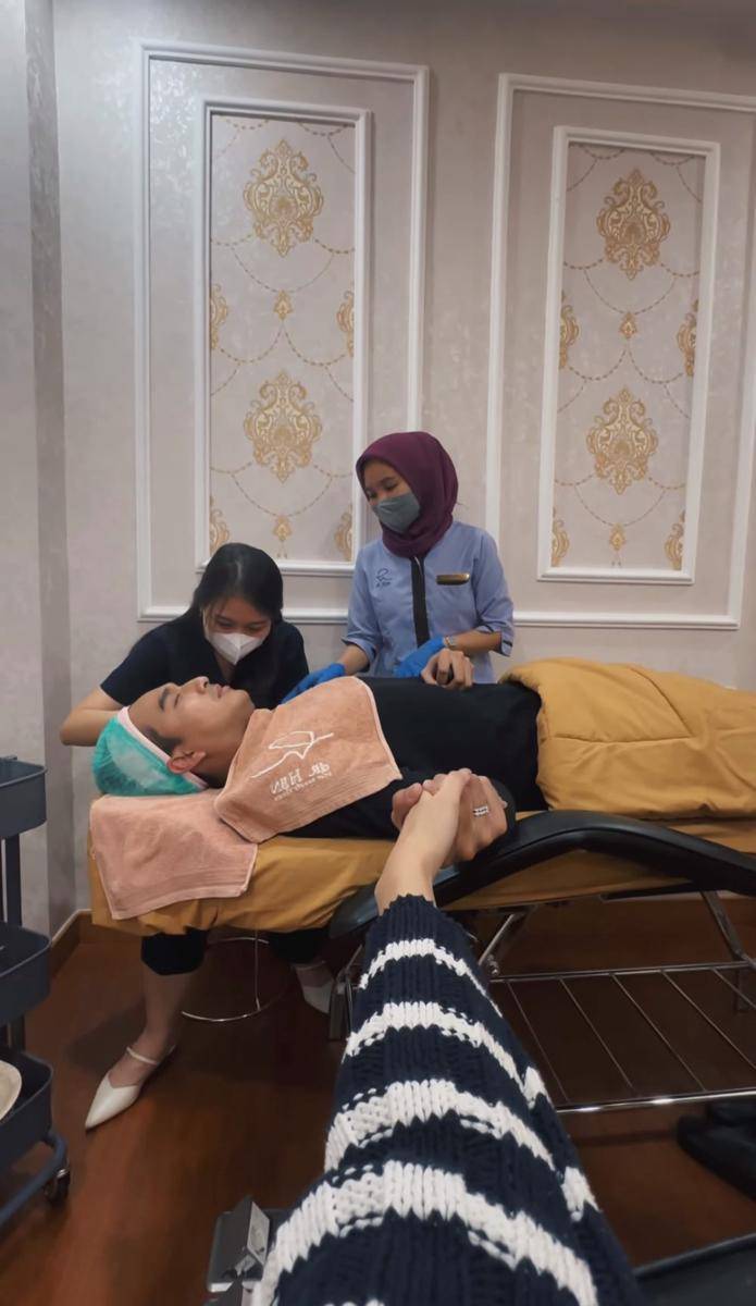 potret keromantisan Salshabilla Adriani dan Ibrahim Risyad saat facial date (instagram.com/ibrhmrsyd)