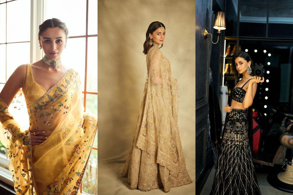 7 Gaya Alia Bhatt dalam Balutan Saree Mewah, Anggun dan Menawan!