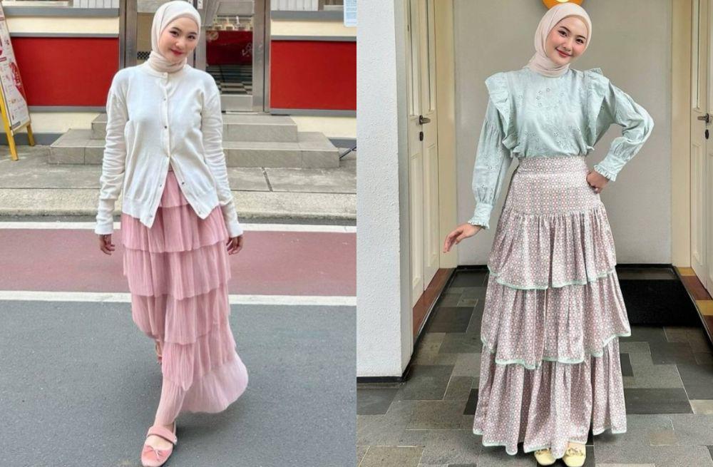 9 Ide Styling Rok dengan Look Girly ala Intan Ghazella, So Cute!