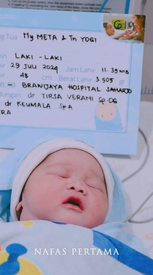 Ratu Meta melahirkan anak ke-6 (Instagram.com/ratu_meta705)