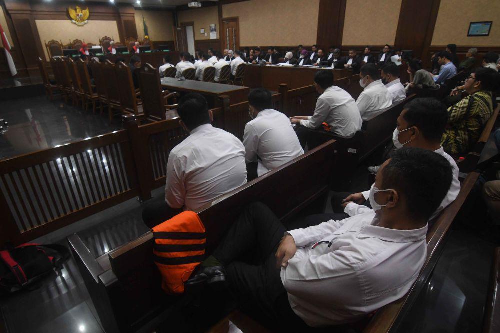 Suasana sidang perdana perkara dugaan pungutan liar (pungli) dalam lingkungan Rumah Tahanan (Rutan) KPK berlangsung di Pengadilan Tipikor, Jakarta, Kamis (1/8/2024). (ANTARA FOTO/Aditya Pradana Putra)
