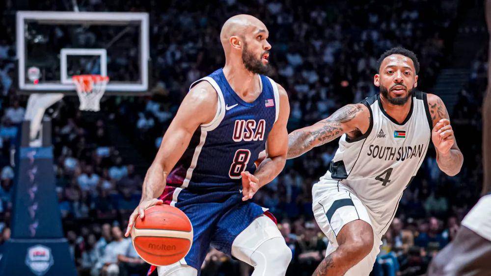 Derrick White bermain untuk Timnas Amerika Serikat di Olimpiade 2024 Paris. (usab.com)