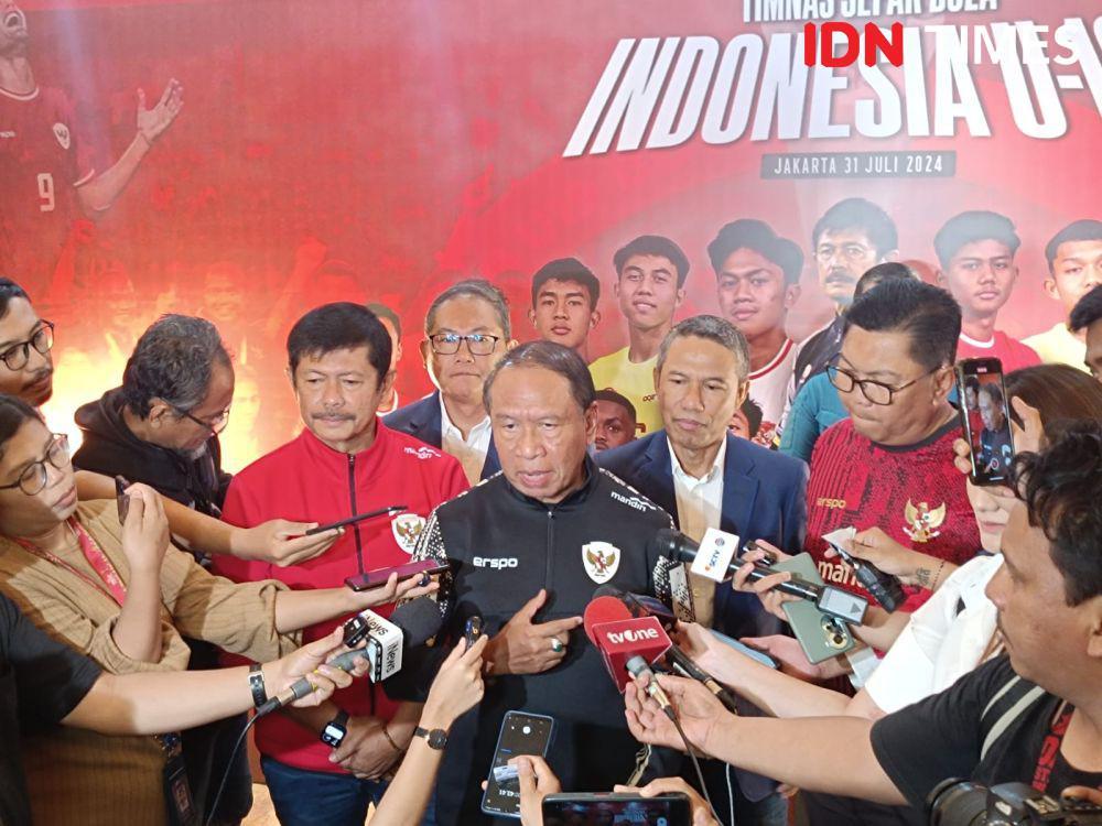 Zainudin Amali, Sumardjo, Yunus Nusi dan Indra Sjafri ketika wawancara, Rabu (31/7/2024). (IDN Times/Tino).