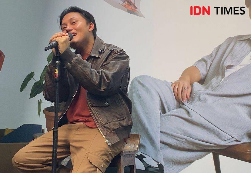 press conference tur konser "Perjalanan 10 Tahun Rizky Febian" di Mampang, Jakarta Selatan, Kamis (1/8/2024) (dok. IDN Times/Rani Asnurida)