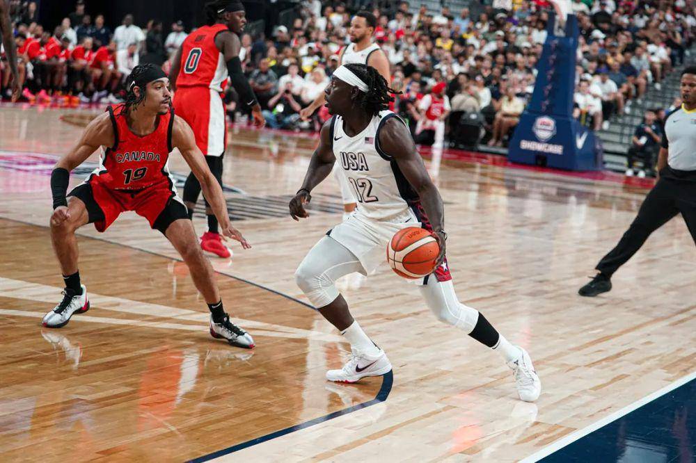 Jrue Holiday bermain untuk Timnas Amerika Serikat di Olimpiade 2024 Paris. (usab.com)