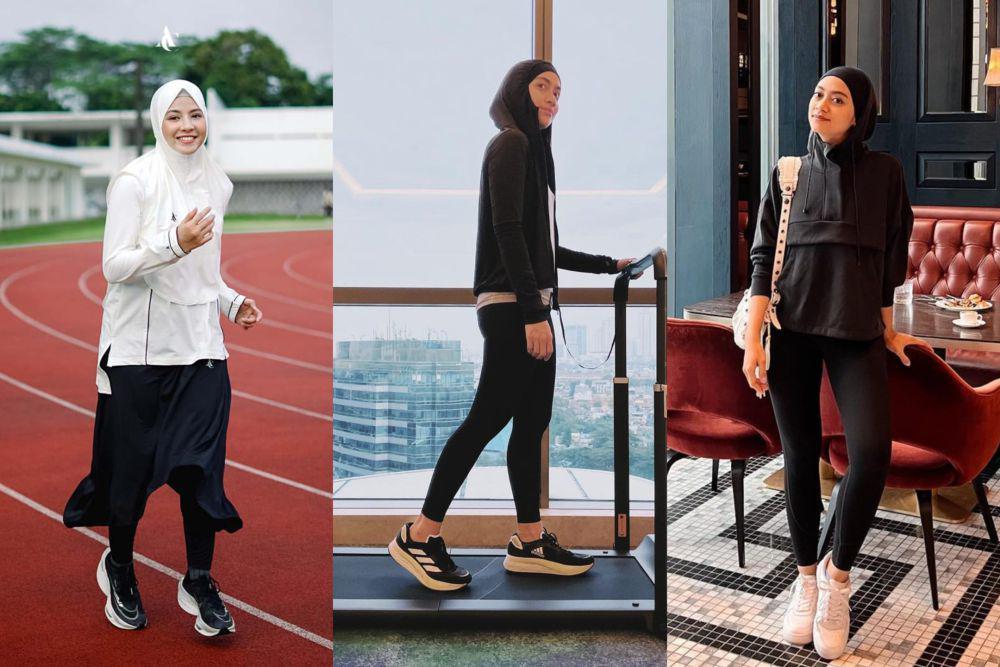 7 Ide OOTD Jogging Hijab ala Ayudia Bing Slamet dan Natasha Rizky
