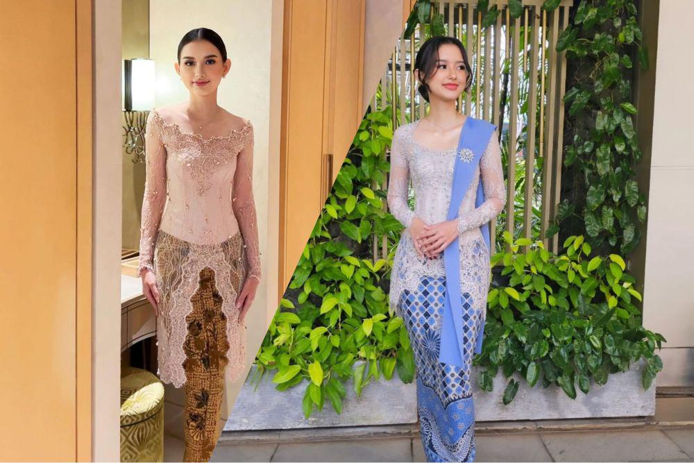 8 Kebaya Kondangan ala Sarah Menzel, Gaya Petite dan Elegan