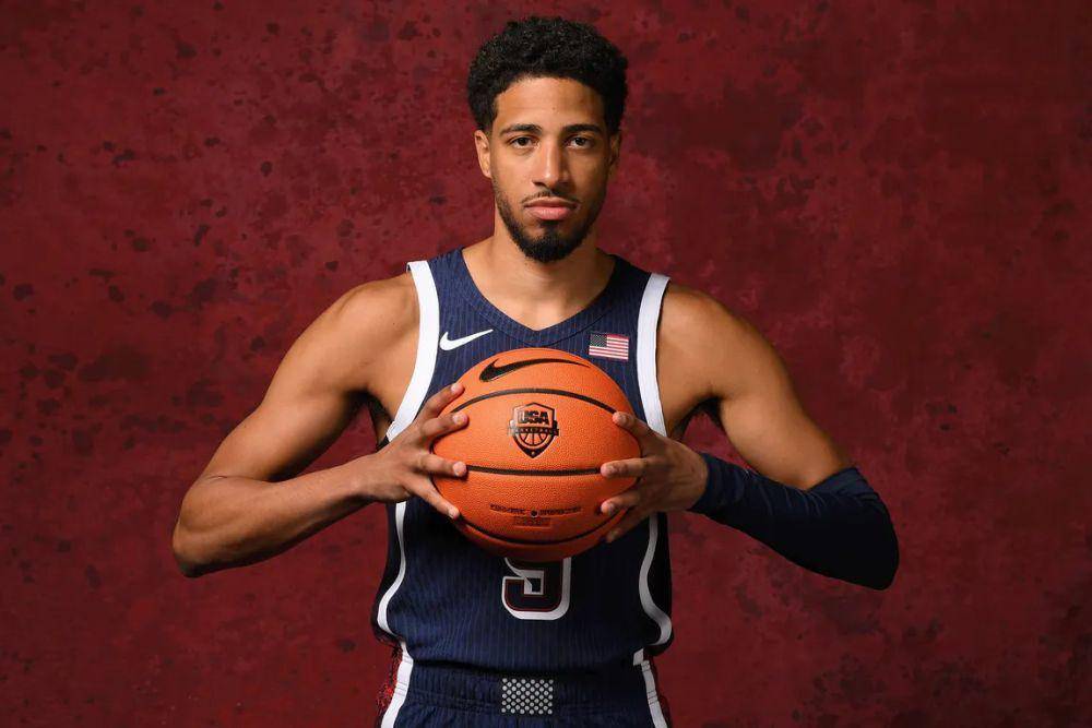 Tyrese Haliburton bermain untuk Timnas Amerika Serikat di Olimpiade 2024 Paris. (usab.com)