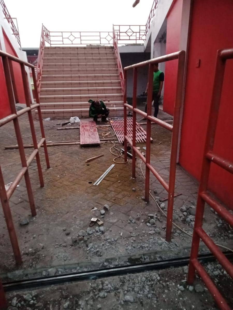 Pembenahan pada Stadion Soepriadi Blitar. (Dok. Media Officer Arema FC)