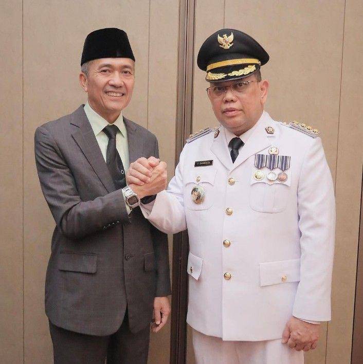 Ratu Dewa Bacawako Palembang 2024 bersama Pj Wako Ucok Abdulrauf Damenta (Instagram/Ratu Dewa)