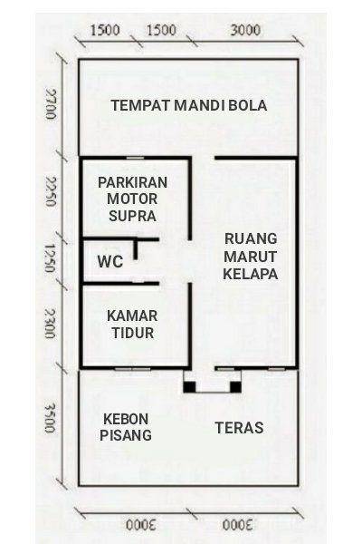potret denah rumah impian Gen Z (x.com/vlowpeacxz)