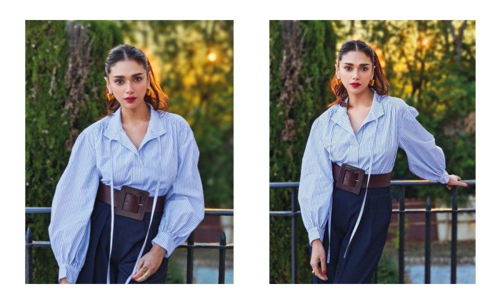 ide outfit oversize ala Aditi Rao Hydari (instagram.com/aditiraohydari)