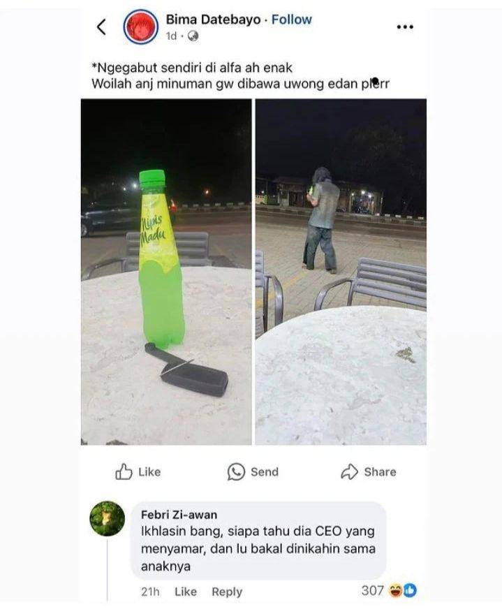 meme beli minuman di minimarket (instagram.com/meme.wkwk)