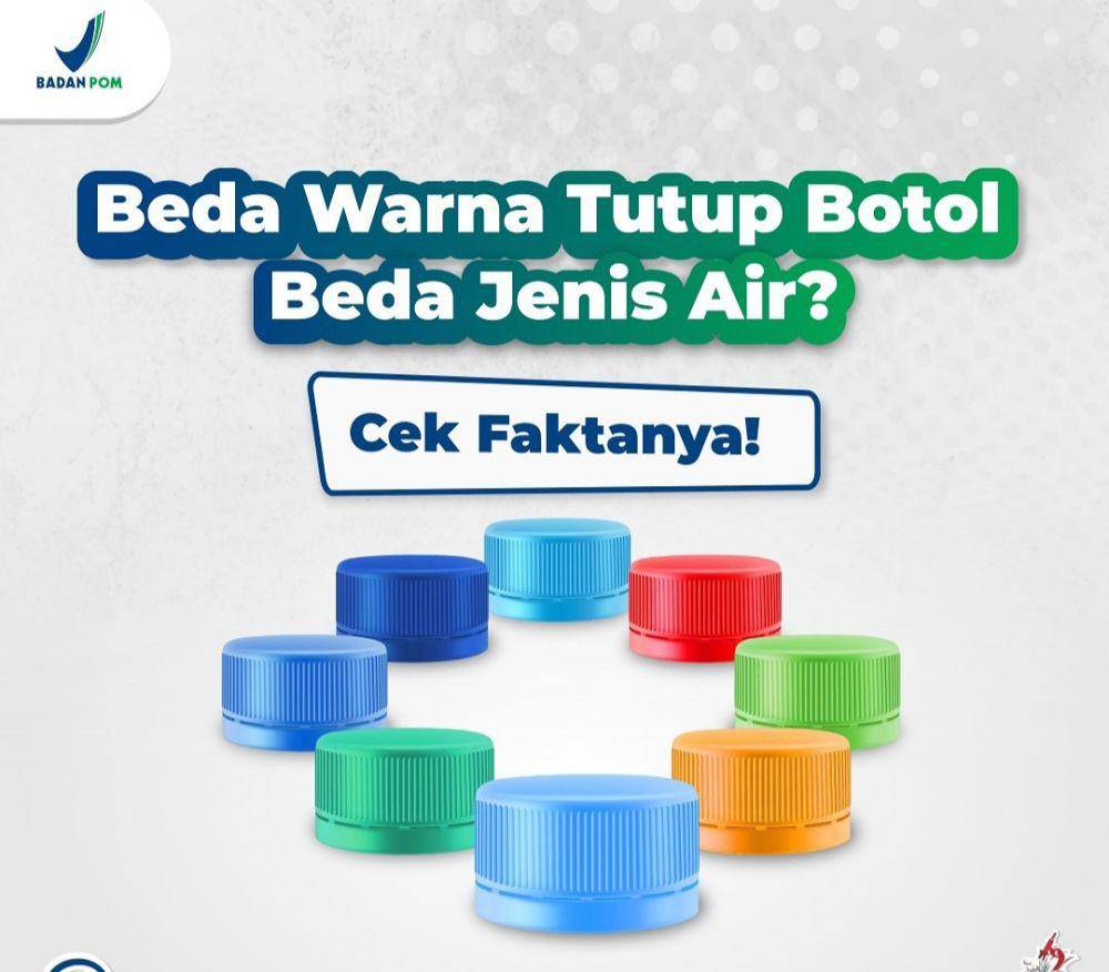 Ilustrasi beda warna tutup botol/dok BPOM