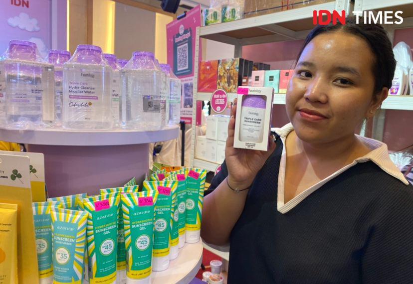 Pengunjung Rela Antre Mengular di Tenant Underprice Skincare BFA Medan