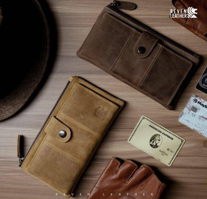 Reven Leather Dompet Panjang Pria Bilfold (tokopedia.com/ralona1)